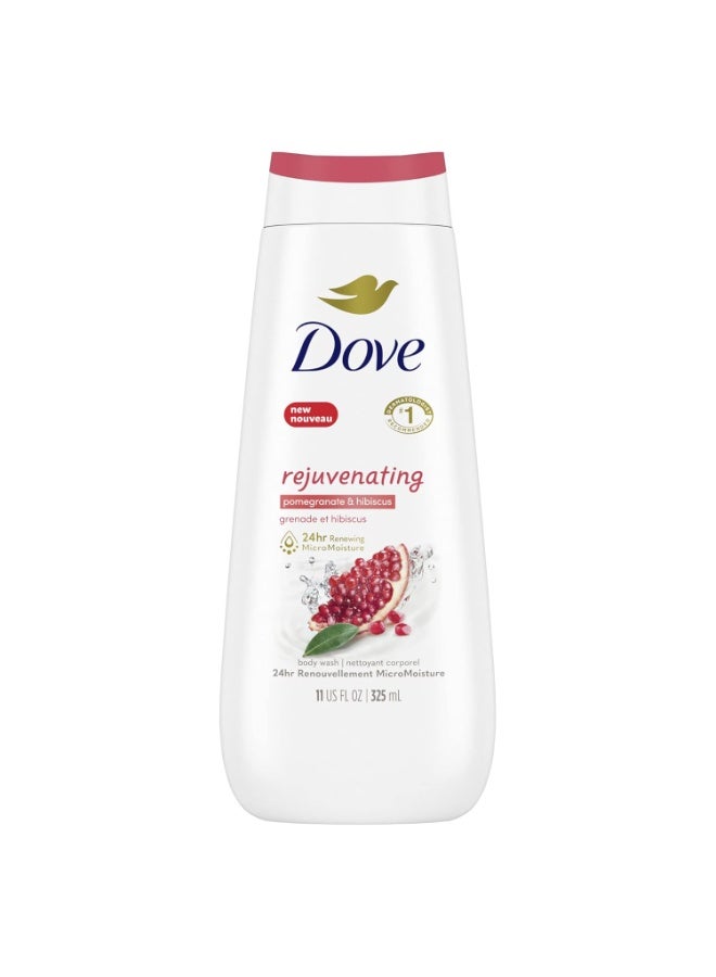 Dove Rejuvenating Body Wash for renewed, healthy-looking skin Pomegranate & Hibiscus gentle body cleanser nourishes and revives skin 325 ml - Image 1